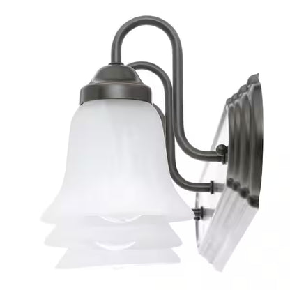 Progress Lighting 1001 106 837 | Solvang 24 in. 3-Light Antique Bronze Traditional Bathroom Vanity Light with Alabaster Glass