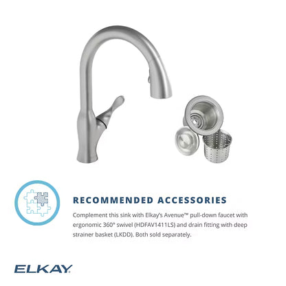 Elkay 1003-344-884 | Crosstown 33" Undermount Double Basin Stainless Steel Kitchen Sink with Basin Rack