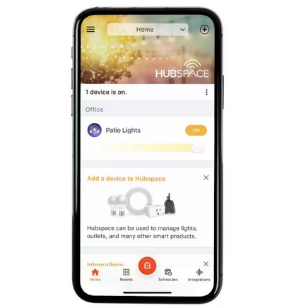 Hampton Bay 1006 787 899 | Indoor/Outdoor 12-Light 24 ft. Smart Plug-in Edison Bulb RGBW Color Changing LED String Light Powered by Hubspace