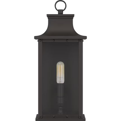 Quoizel ABY84070Z | Abernathy 1 Light 16 inch Old Bronze Outdoor Wall Lantern, Small