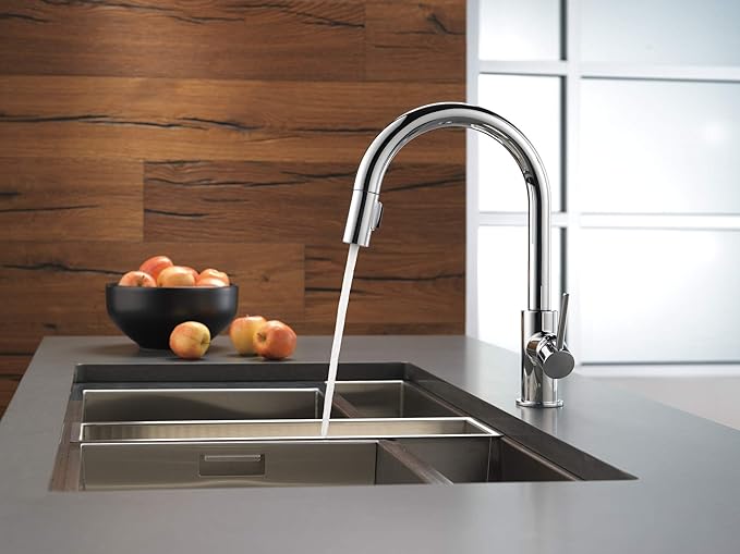 Delta 9159-LS-DST | Trinsic 1.8 GPM Single Hole Pull Down Kitchen Faucet with Limited Swivel