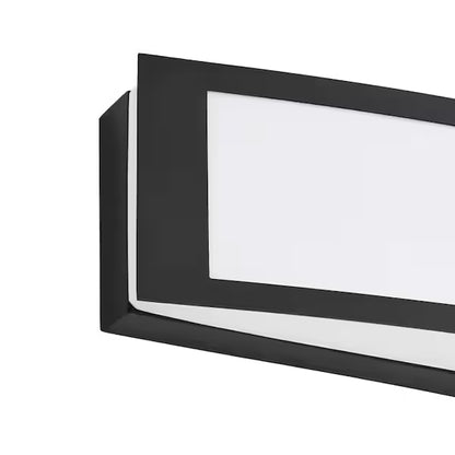 Hampton Bay 1005 784 065 | Woodbury 24.6 in. Matte Black LED Vanity Light Bar