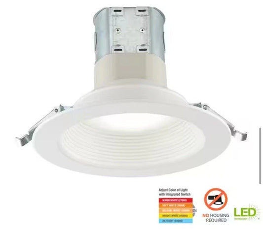 Commercial Electric 1003 240 066 | Easy-Up 6 in. White Baffle Integrated LED Recessed Kit