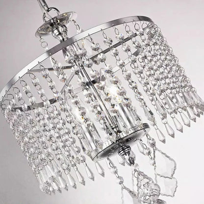Home Decorators Collection 1001 789 669 | Calisitti 3-Light Polished Chrome Chandelier with K9 Crystal Dangles