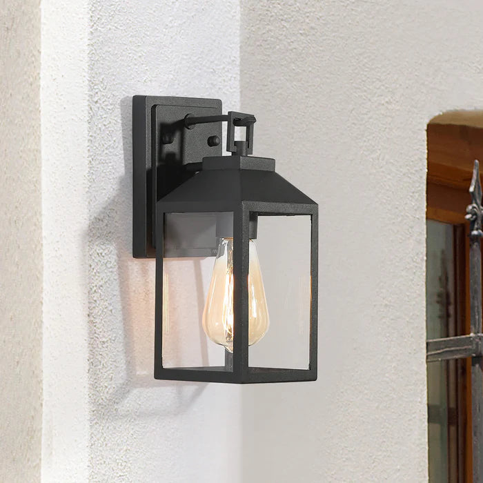 LNC A04370 | Scatria 1-Light Black Outdoor Wall Light