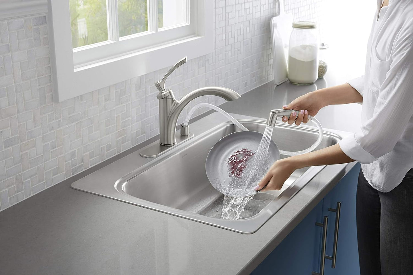 Kohler K-R29671-VS | Linwood Kitchen Sink Faucet, Vibrant Stainless