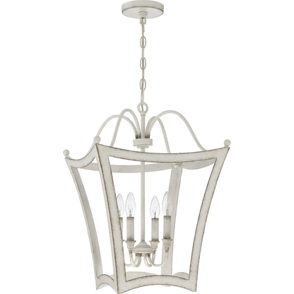 Quoizel SUM5216WH | Summerford 4 Light 16"W Taper Candle Pendant - Antique White