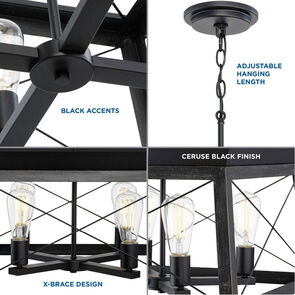 Progress Lighting P400047-031 |  Briarwood 4 Light 20" Wide Chandelier in Black