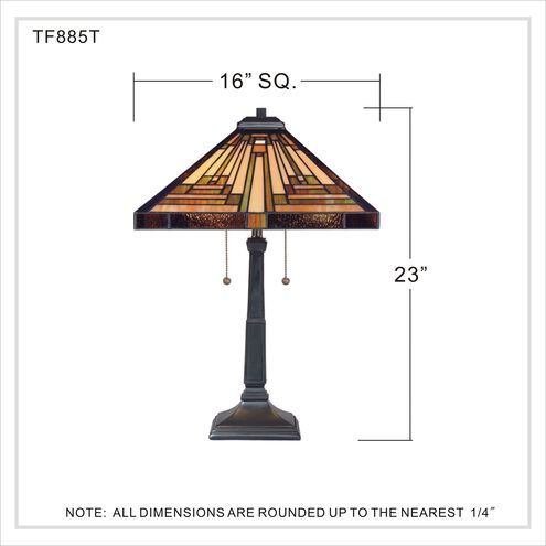 Quoizel TF885T | Stephen 23 inch 75 watt Vintage Bronze Table Lamp Portable Light, Naturals