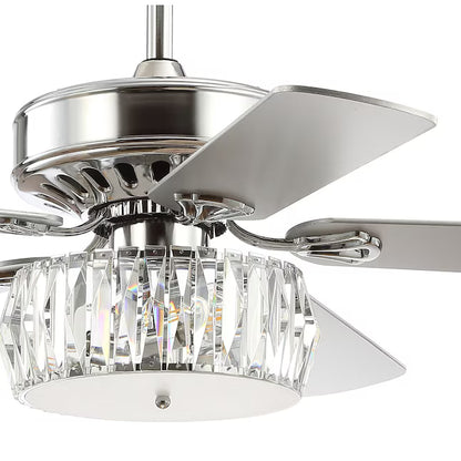 JONATHAN Y Lighting JYL9706A | Mandy 52" 5 Blade LED Indoor Ceiling Fan with Remote Control