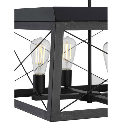 Progress Lighting P400047-031 |  Briarwood 4 Light 20" Wide Chandelier in Black