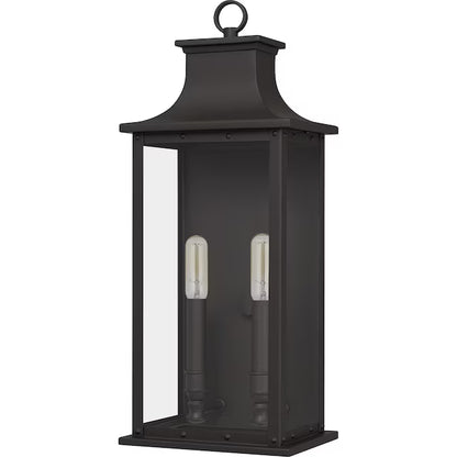 Quoizel ABY8408OZ | Abernathy 2 Light 20" Tall Outdoor Wall Sconce in Old Bronze