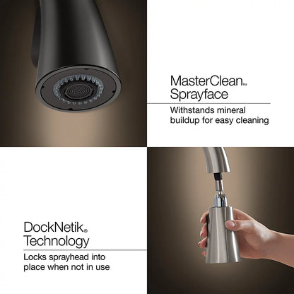 Kohler 1PREC26448-SD-2MB-AA | Transitional Pull Down Kitchen Faucet 1PREC26448-SD-2MB-AA Brushed Gold