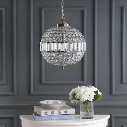 JONATHAN Y Lighting JYL6110B | Georgina Single Light 16" Wide LED Crystal Pendant