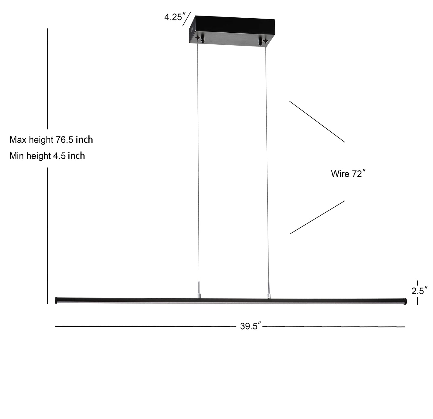 JONATHAN Y Lighting JYL7023B | Conley 40" Wide LED Linear Chandelier