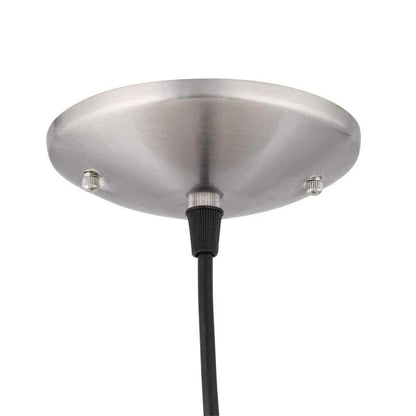 Hampton Bay 286 522 | 1-Light Brushed Nickel Rustic Steel Hanging Barn Light Warehouse Pendant