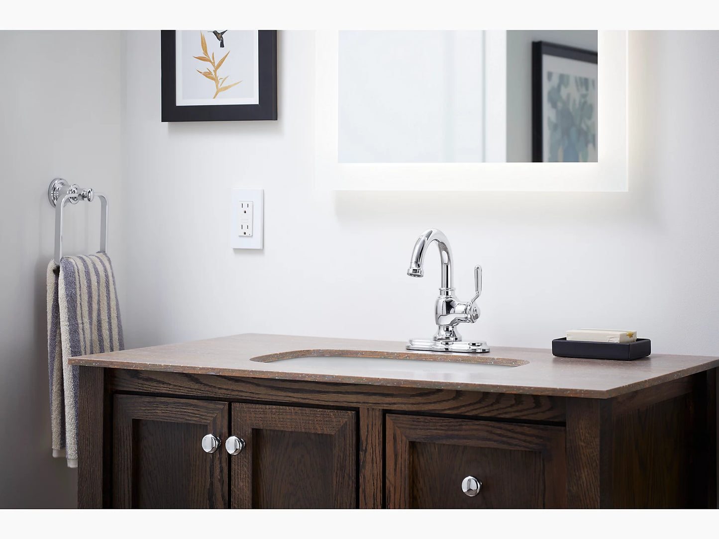 Kolher 27374-4-CP | Sterling Ludington Single-Handle Bathroom Faucet, 1.2 gpm in Polished Chrome