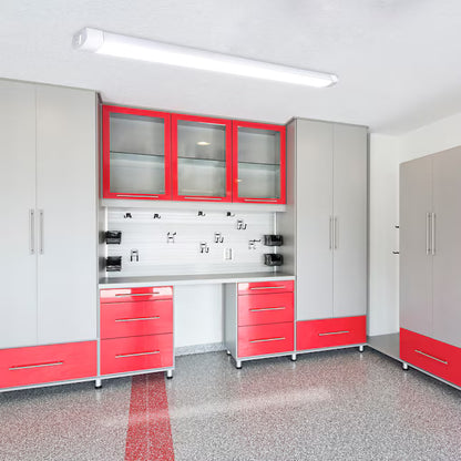 Utilitech 2592125 | 4-ft 4000 Lumens White Cool White LED Flush mount Garage Shop Light