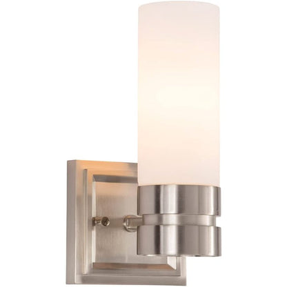 Park Harbor PHVL2101PN | Como Single Light 5" Wide Bathroom Sconce with Frosted Glass Shade