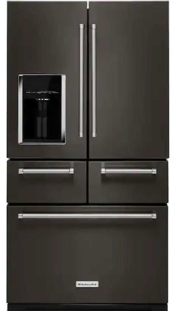 25.8 cu. ft. French Door Refrigerator in Black Stainless with Platinum Interior