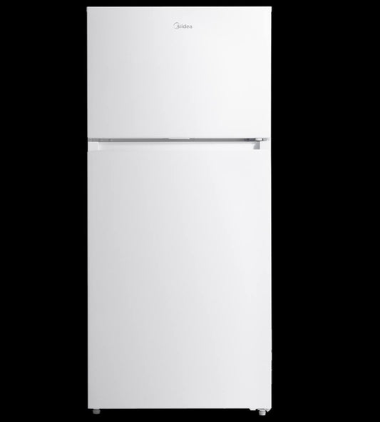 MRT14D2BWW Midea Midea Energy Star Certified 14 Cu. Ft. Refrigerator With Glass Shelves