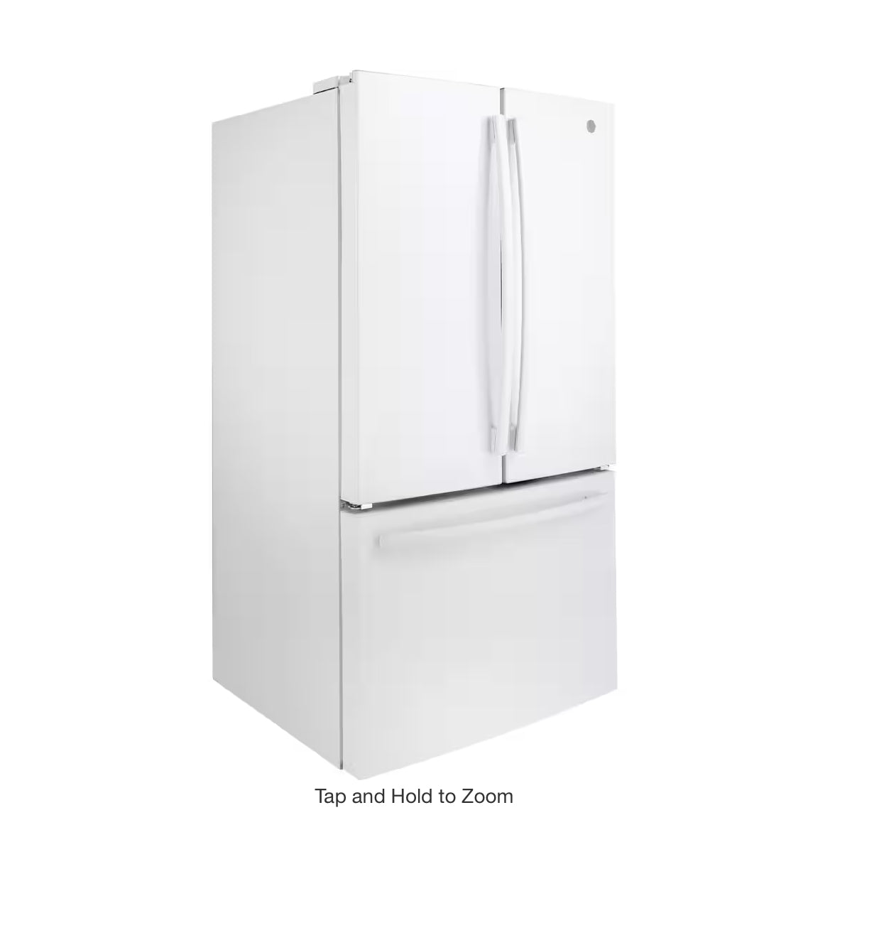 27 cu. ft. French Door Refrigerator in White with Internal Dispenser, ENERGY STAR GNE27JGMWW