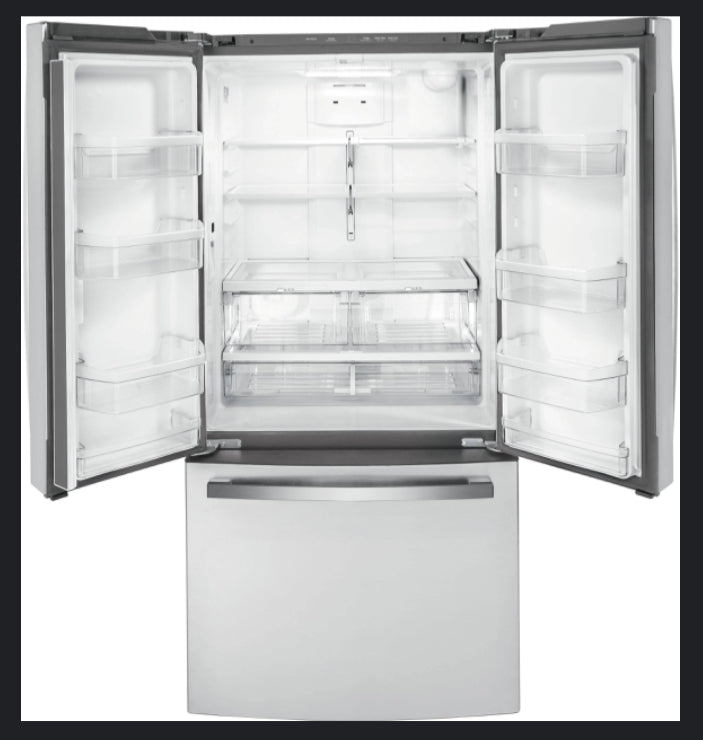 GE® ENERGY STAR® 18.6 Cu. Ft. Counter-Depth French-Door Refrigerator

Model #: GWE19JYLGFS 8751252