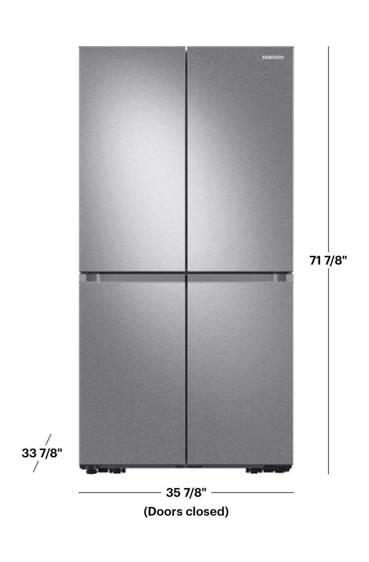 Samsung - 29 cu. ft. 4-Door Flex French Door Smart Refrigerator with Beverage Center - Stainless Steel