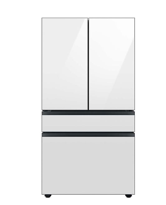 Samsung RF29BB860012 - BESPOKE 29 cu. ft. 4-Door French Door Smart Refrigerator with Beverage Center - White Glass