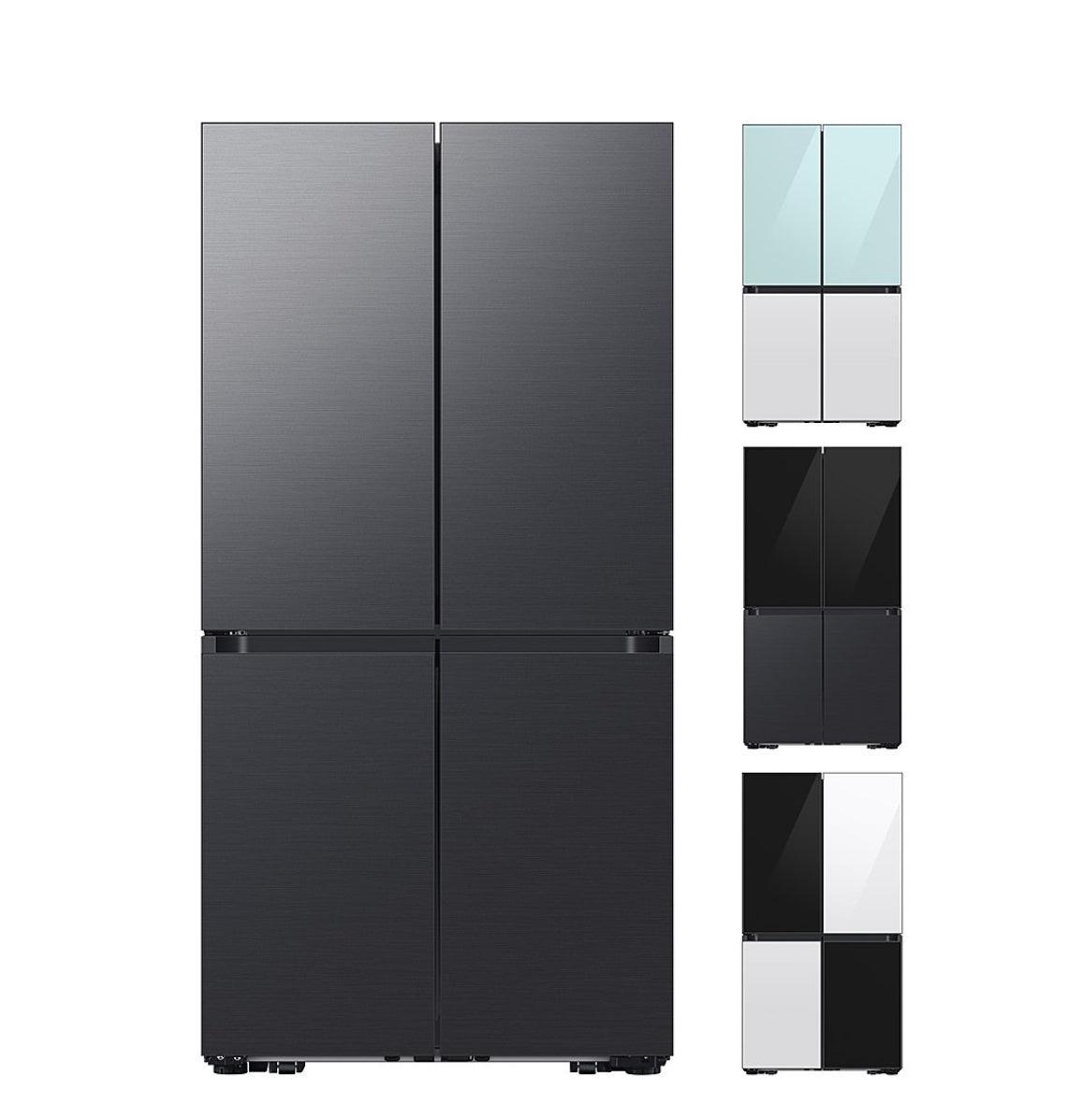 Samsung - Bespoke 23 Cu. Ft. 4-Door Flex French Door Counter Depth Refrigerator with Beverage Center (panel sold separately)