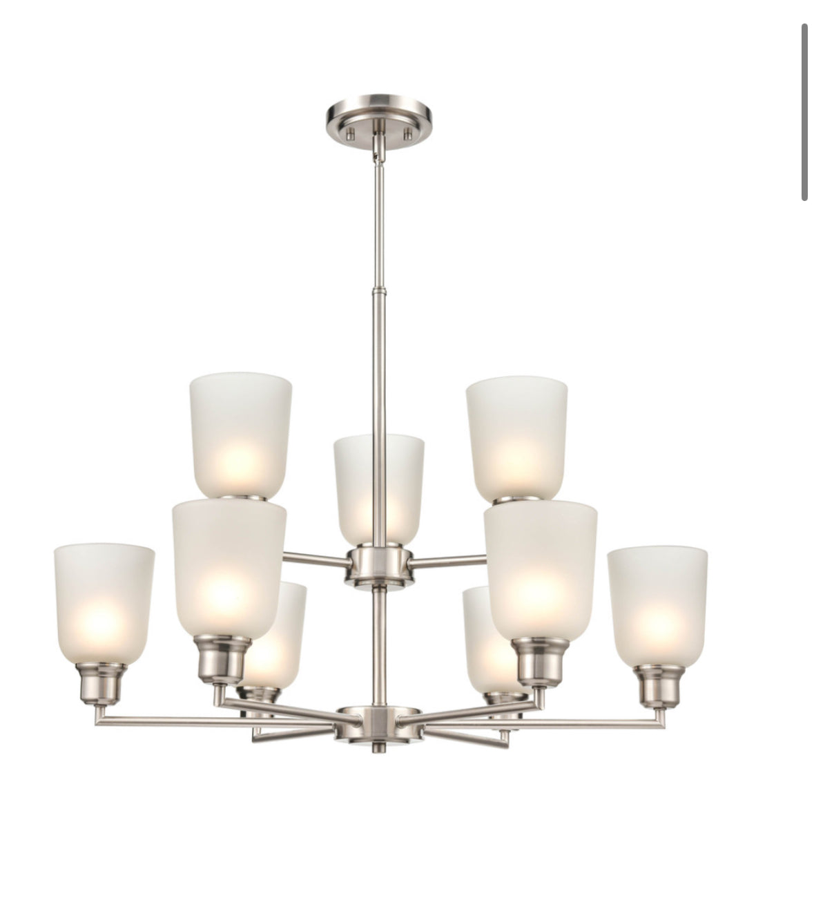 Amberle 9-Light Chandelier Ceiling Light Brushed Nickel (2819-BN)