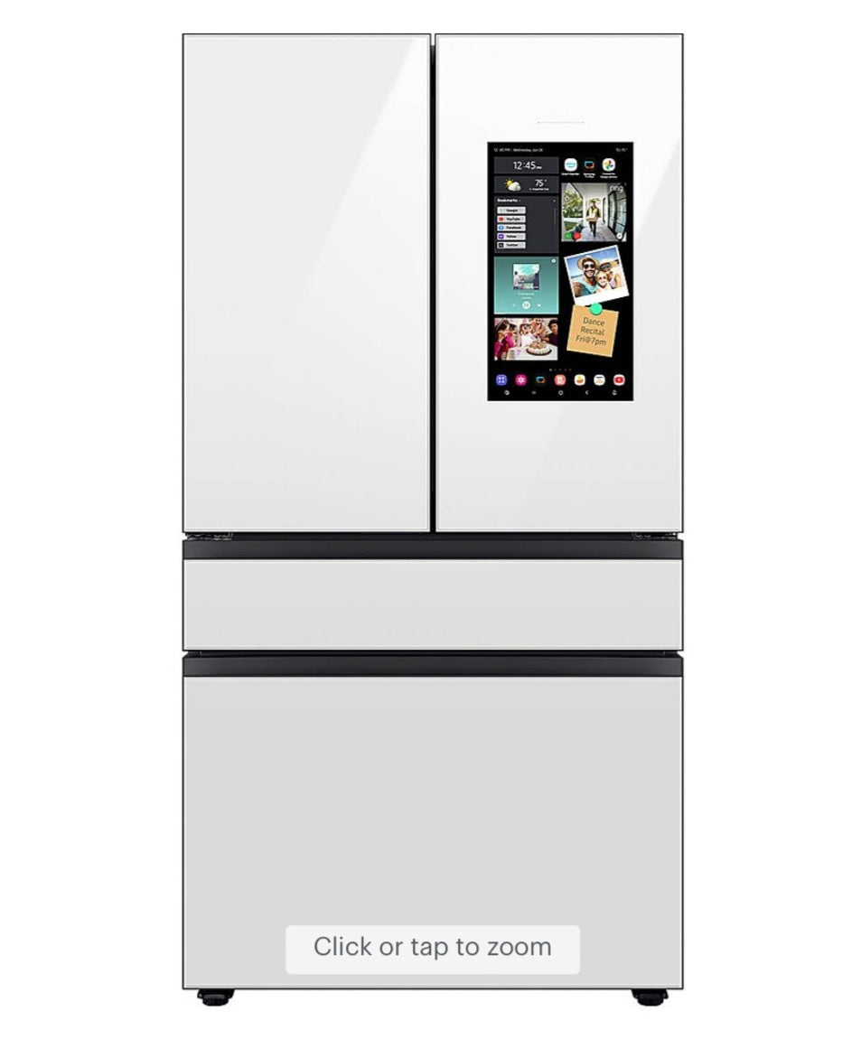 Samsung RF29BB8900AW - BESPOKE 29 cu. ft. 4-Door French Door Smart Refrigerator with Family Hub - Custom Panel Ready