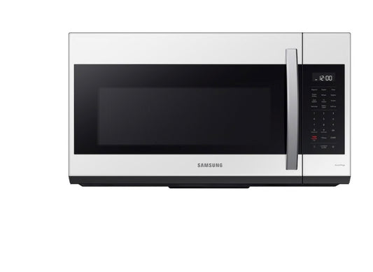 Bespoke Smart 1.9 cu. ft. Over-the-Range Microwave with Sensor Cook in White Glass ME19CB704112AA