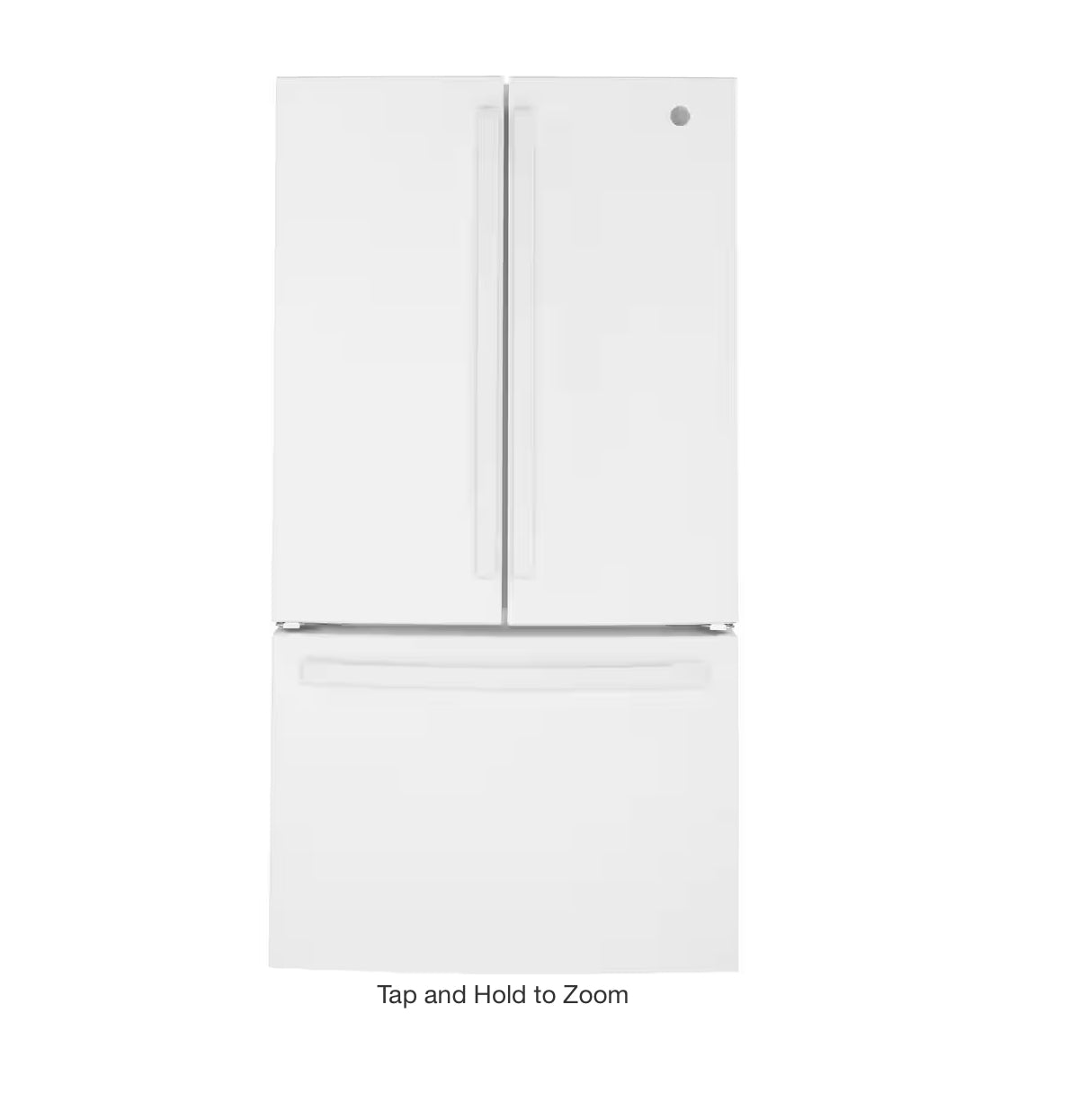 27 cu. ft. French Door Refrigerator in White with Internal Dispenser, ENERGY STAR GNE27JGMWW