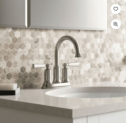 Kohler Aderlee 1.2GPM Center-Set Bathroom Sink Faucet, Brushed Nickel