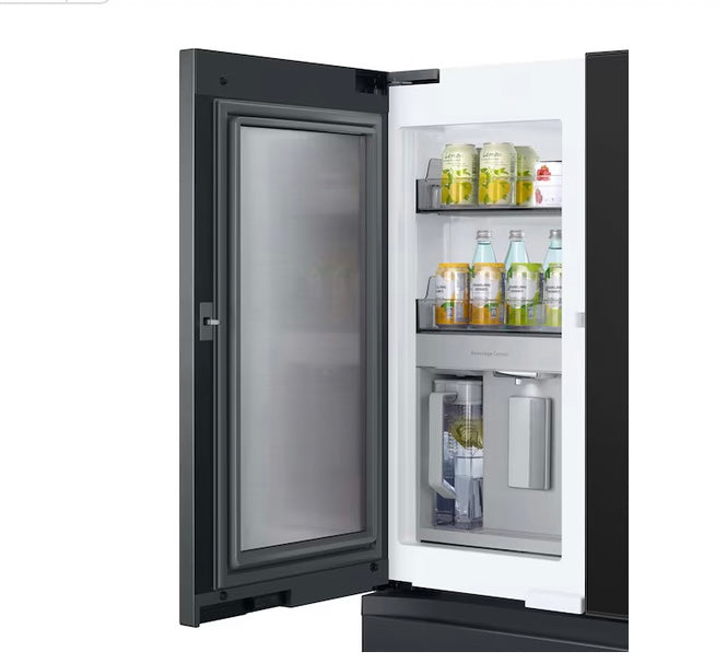 Samsung RF23BB89008M Bespoke Counter-depth 22.5-cu ft 4-Door Smart French Door Refrigerator with Dual Ice Maker and Water Dispenser and Door within Door ENERGY STAR