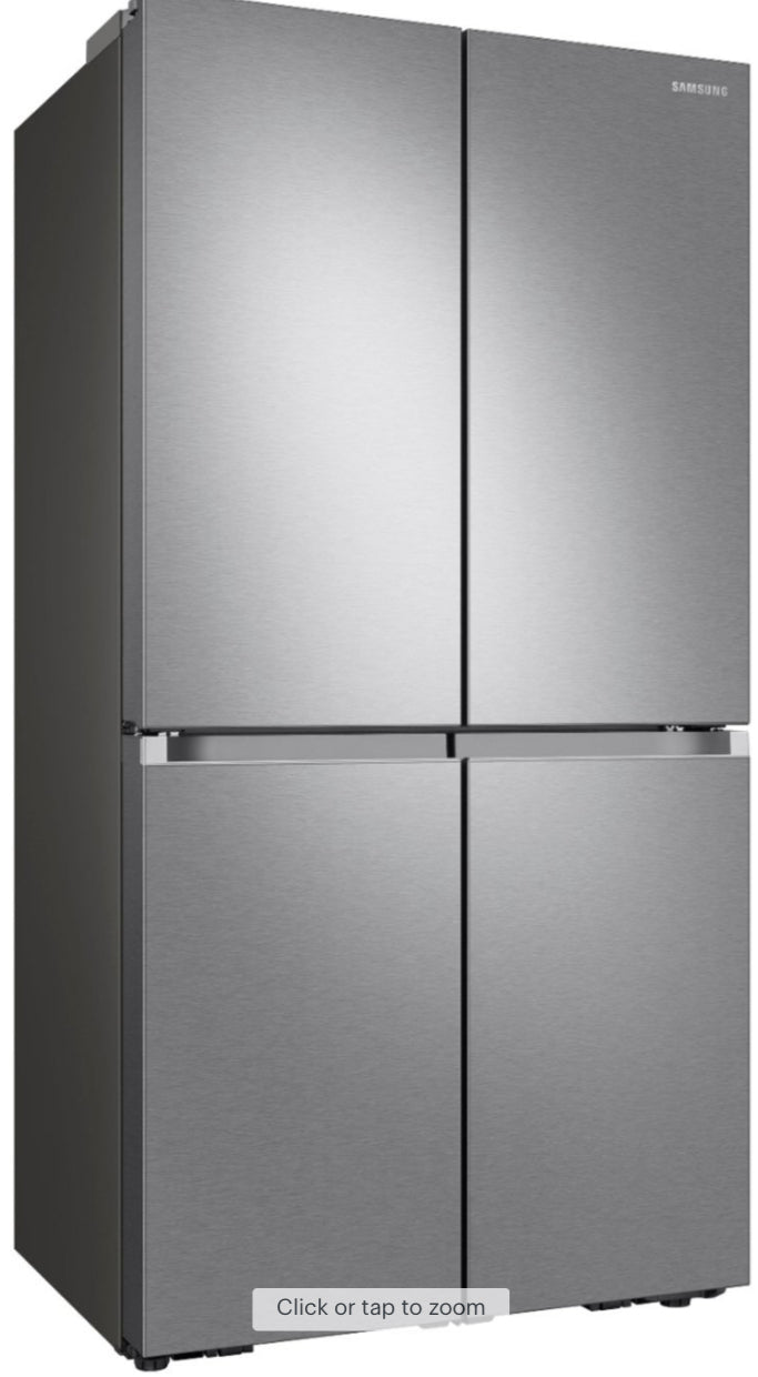 Samsung 23 cu. ft. Counter Depth 4-Door French Door Refrigerator with Beverage Center in Stainless Steel ( RF23B7671SR )