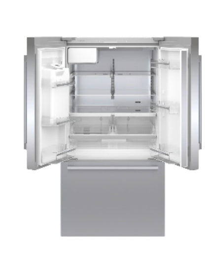 Bosch 500 Series French Door Bottom Mount Refrigerator 36" Brushed steel anti-fingerprint B36FD50SNS
