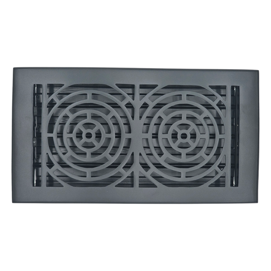 Signature Hardware GBF-SB-612 | 6 x 12" Gauge Brass Floor Register in Satin Black