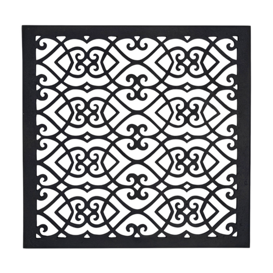 Signature Hardware NB-RVT-1313-BP | 13 x 13" Oversized Victorian Bronze Floor Air Return (14-1/2" x 14-3/4" Overall)