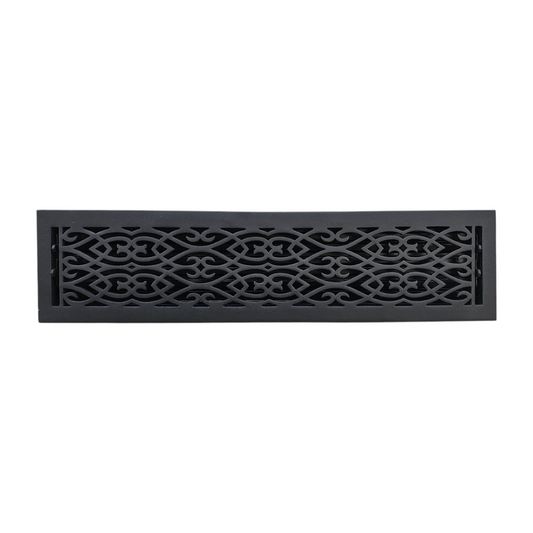Signature Hardware VIC630-IR | 6 x 30" Victorian Cast Iron Floor Register (7-3/8"x 30-3/4" Overall)