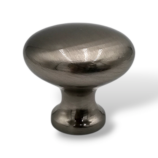 Mushroom Cabinet Knob 1.25" Satin Nickel – Set of 5