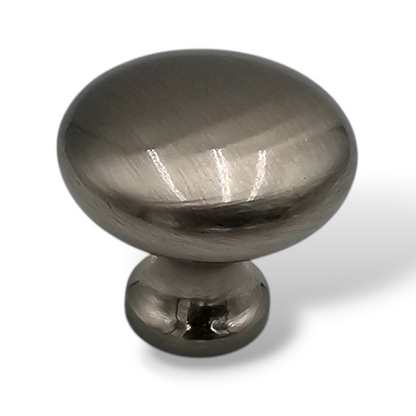Mushroom Cabinet Knob 1.25" Satin Nickel – Set of 5