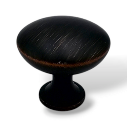 Mushroom Cabinet Knob 1.25" Bronze – Set of 5