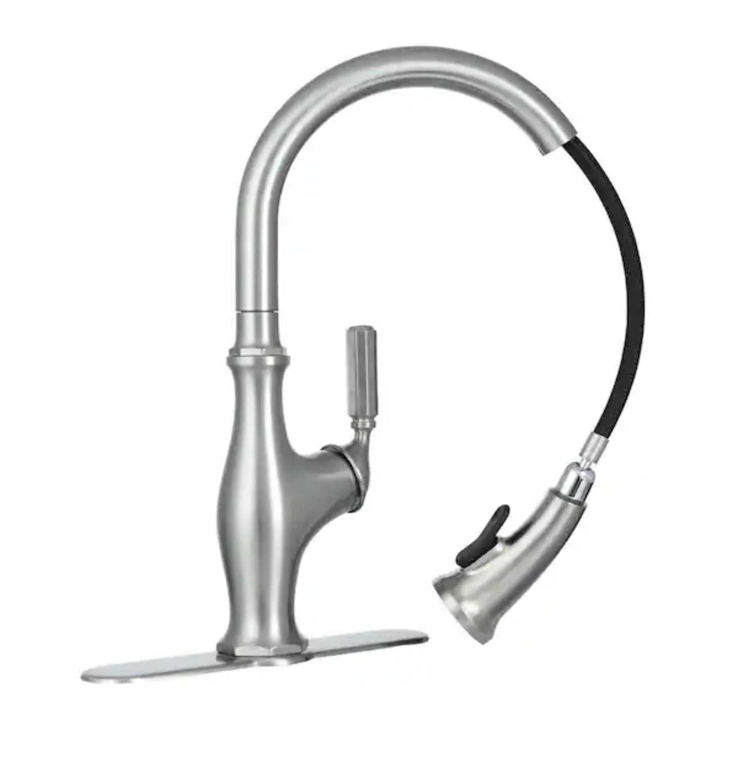 Kohler Worth Pull Down Kitchen Faucet, Kitchen Sink Faucet with Pull Down Sprayer, Vibrant Stainless, K-R11921-SD-VS