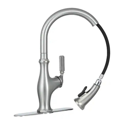 Kohler Worth Pull Down Kitchen Faucet, Kitchen Sink Faucet with Pull Down Sprayer, Vibrant Stainless, K-R11921-SD-VS