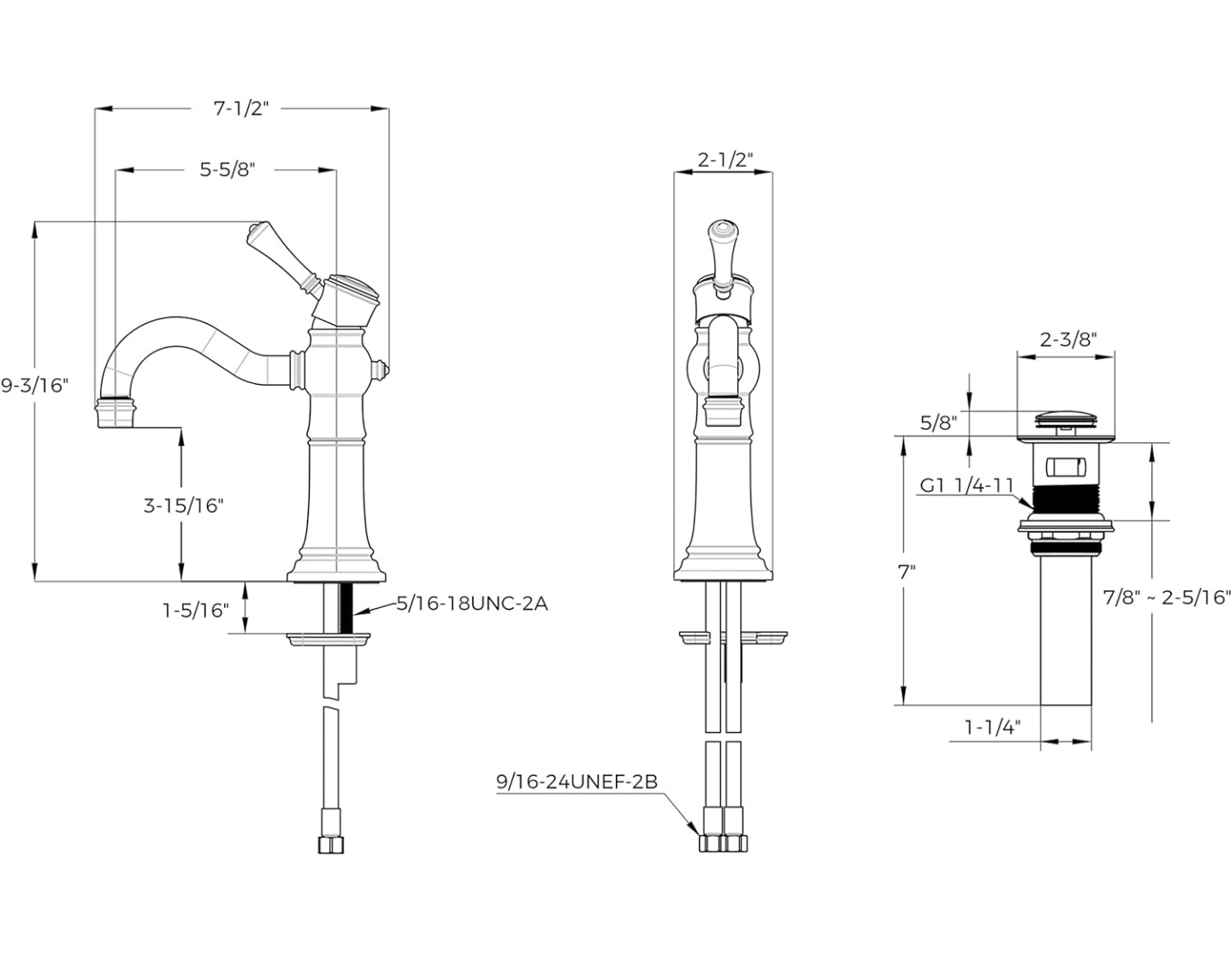 Miseno MNO521ORB Santi-V Single Hole Bathroom Faucet - Includes and Push Drain
Miseno MNO521ORB Glass Lavatory Faucet