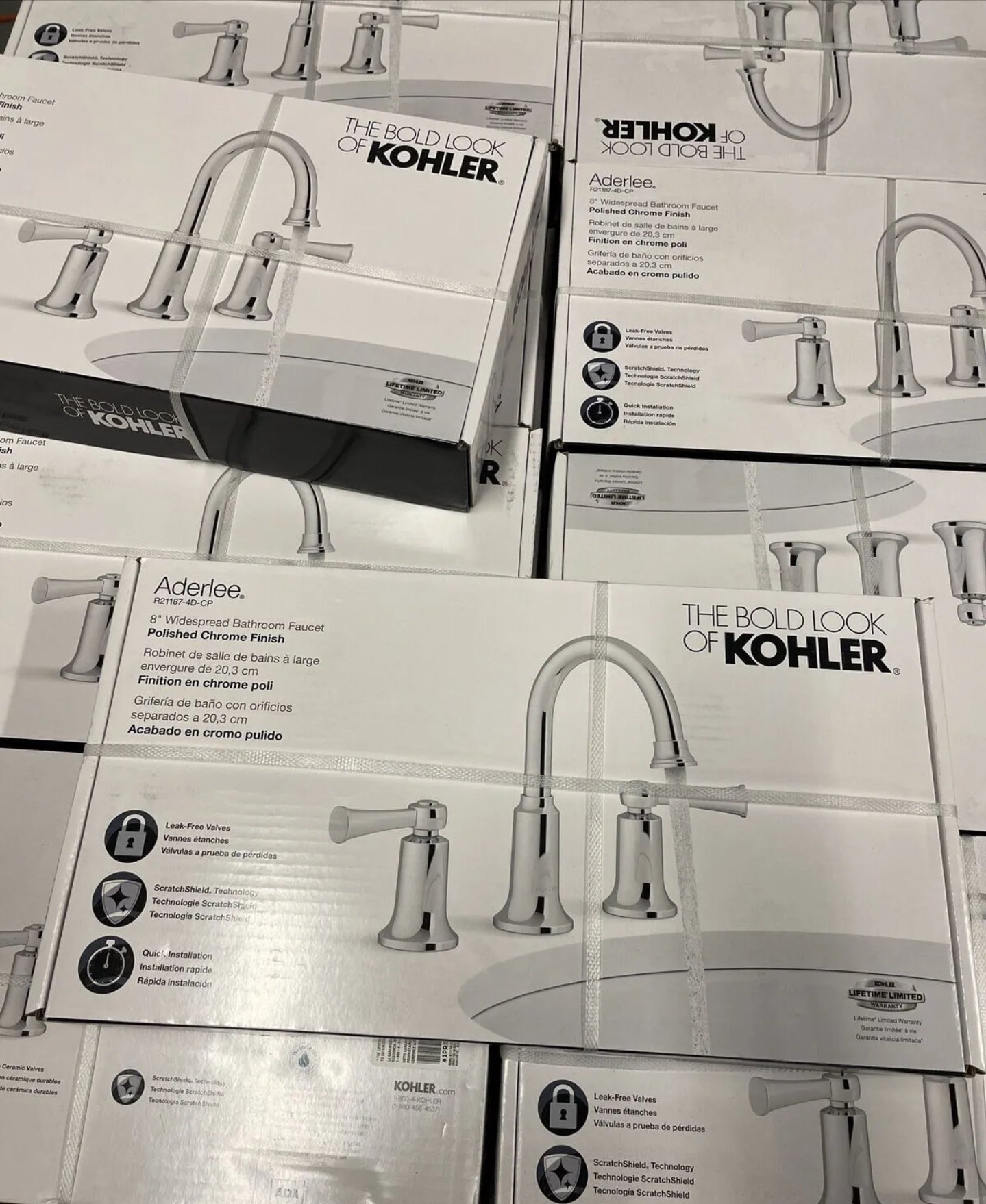 Kohler Aderlee Widespread Bath Faucet 8" Polished Chrome R21187-4D-CP NEW