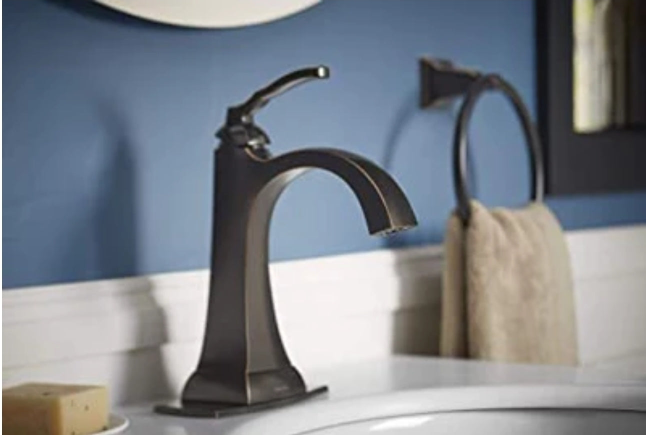 KOHLER RIDGEPORT SINGLE CONTROL LAV FAUCET 1PREC30996-4D-BL-AA - BLACK New