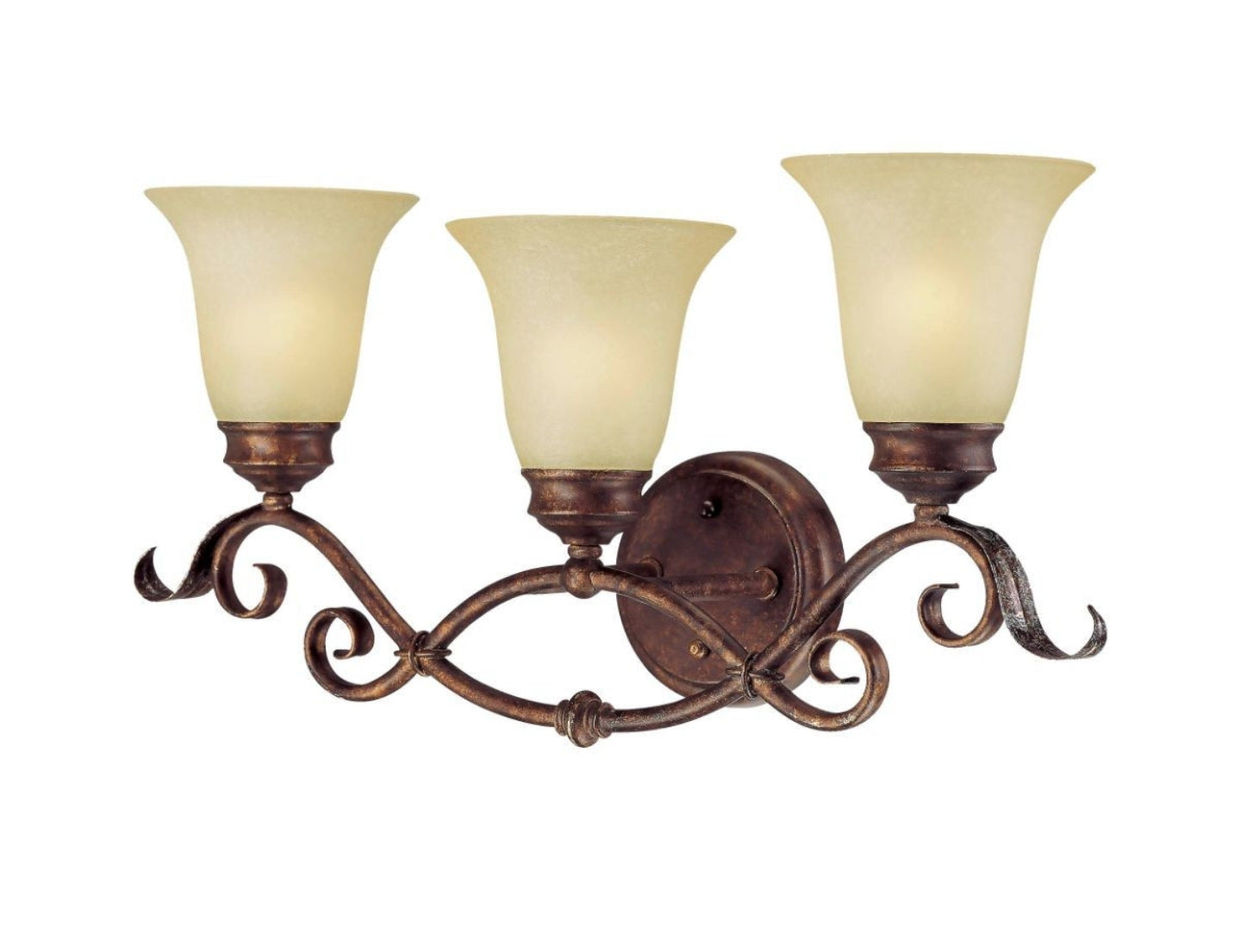 Millennium Lighting 3 Light Vanity, Burled Bronze/Silver - 7053-BB-S